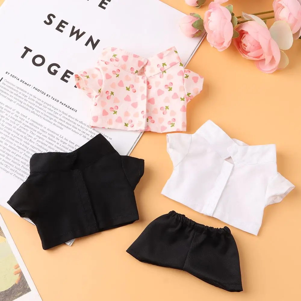 1PC Doll Shirt Pants 20 cm Doll Clothes Black White Cute Mini Clothes Dress Up Game Toys Accessories Kids Gift barbie doll clothes doll clothes doll clothes accessories doll accessories