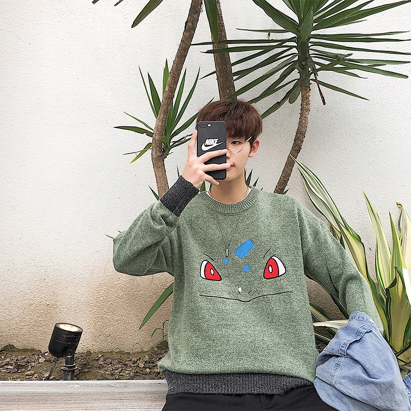 Winter Sweater Men's Fashion Cartoon Print Casual Knit Sweater Man Sweter Clothes Wild Loose Long Sleeve Pullover Male Clothes Winter Sweater Men's Fashion Cartoon Print Casual Knit Sweater Man Sweter Clothes Wild Loose Long Sleeve Pullover Male Clothes