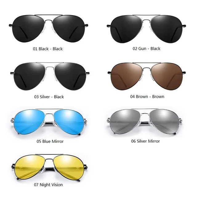 Luxury Men's Polarized Sunglasses Driving Sun Glasses For Men Women Brand Designer Male Vintage Black Pilot Sunglasses UV400 6