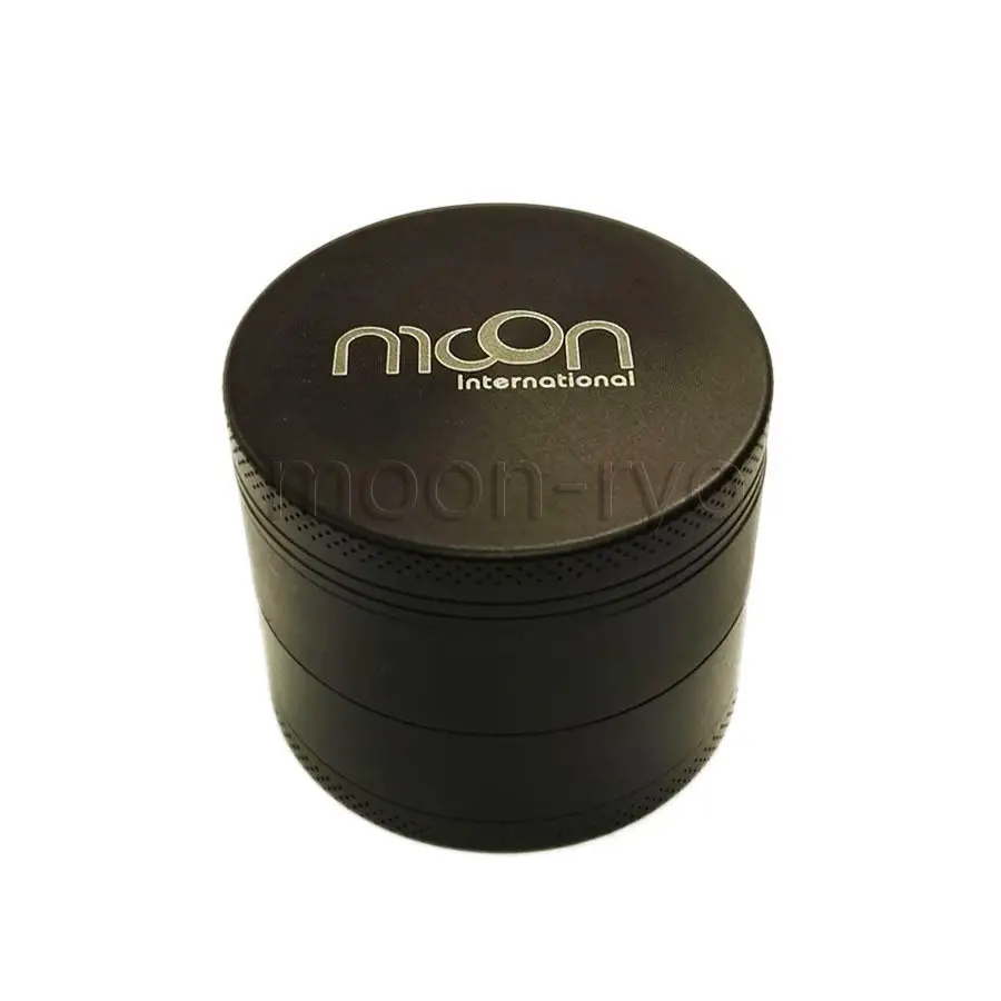 MOON Black 4 Layers Metal Chromium Crusher Tobacco Smoke Herb Spice Grinder | Дом и сад