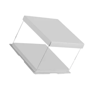 

Transparent Square Cake Box Plastic Cake Packaging Boxes Organizer for Home Dessert Shop - 8 inch (White)
