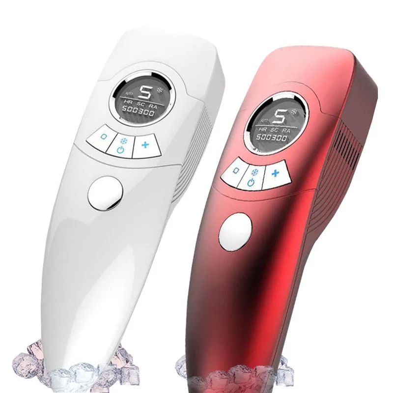 

4in1 ICE Cold IPL Epilator Permanent Laser Hair Removal LCD Display 500000Pulses depilador a laser Bikini Trimmer Photoepilator