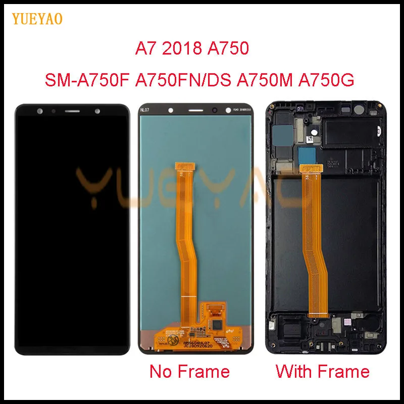 Для samsung A7 2018 дисплей для Samsung Galaxy A750 A750G мобильный телефон сенсорный экран