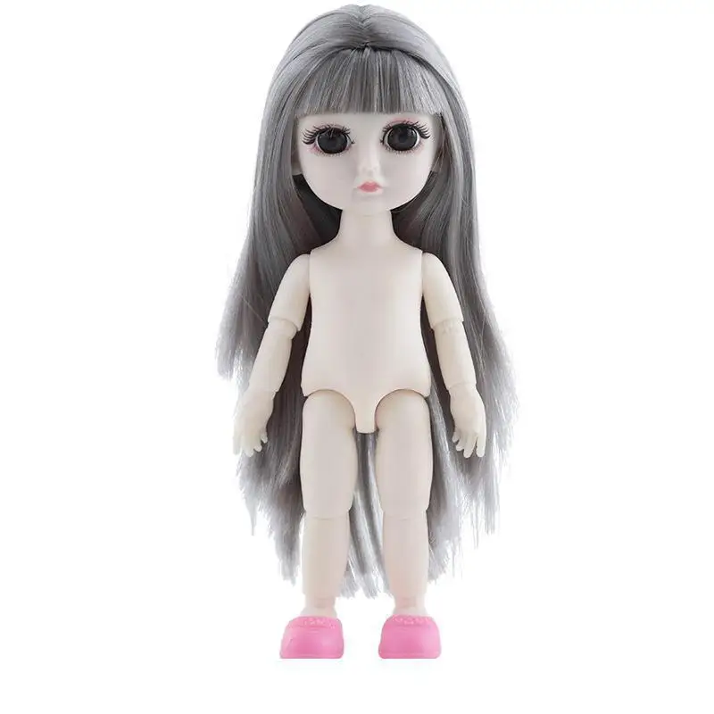 16 см маленькая милая принцесса куклы тело Обнаженная Мини 13 шарнир BJD кукла игрушка 3D Глаза милая красота для девочек - Цвет: B