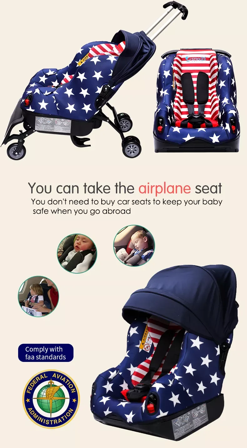 Strolex 5 in 1 Multifunctional ISOfix Child Car Safety Seat Baby Car Seat Stroller Travel Baby Stroller with Car Seat 6M~12Y