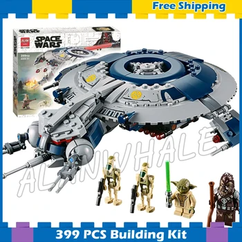 

399pcs Space Wars Droid Gunship Battle Chief Tarfful Yoda Kashyyyk 11420 Model Building Blocks Children Boy Compatible With
