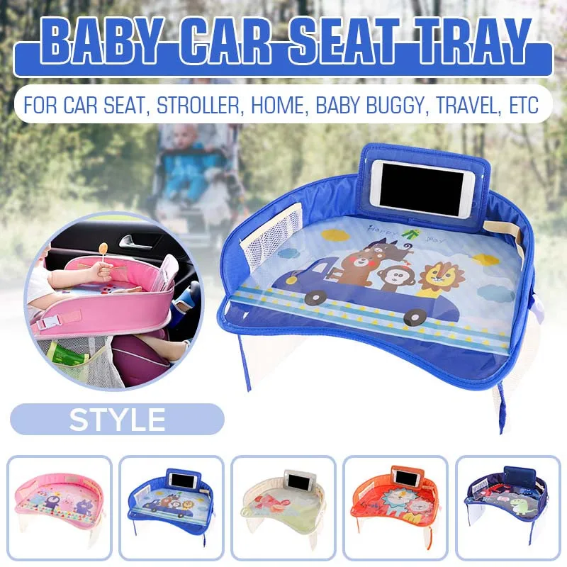 Автомобильное детское сиденье стол портативный многофункциональный мультфильм ребенок автомобиль безопасности стул лоток игрушка еда напиток держатель для мобильного телефона