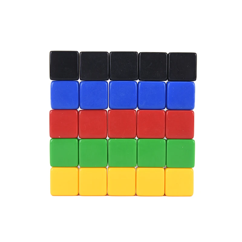 

10Pcs 16MM Blank Dice KTV Dice Paintless Plain Engravable DIY Poker Gambling Dice Chess Board Game Teaching Dice 5 Colors