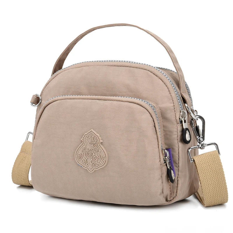 Сумки-мессенджеры Женская сумка через плечо женская Bolsa Feminina Mujer нейлоновая Водонепроницаемая большая однотонная пляжная Женская дорожная сумка - Цвет: Хаки