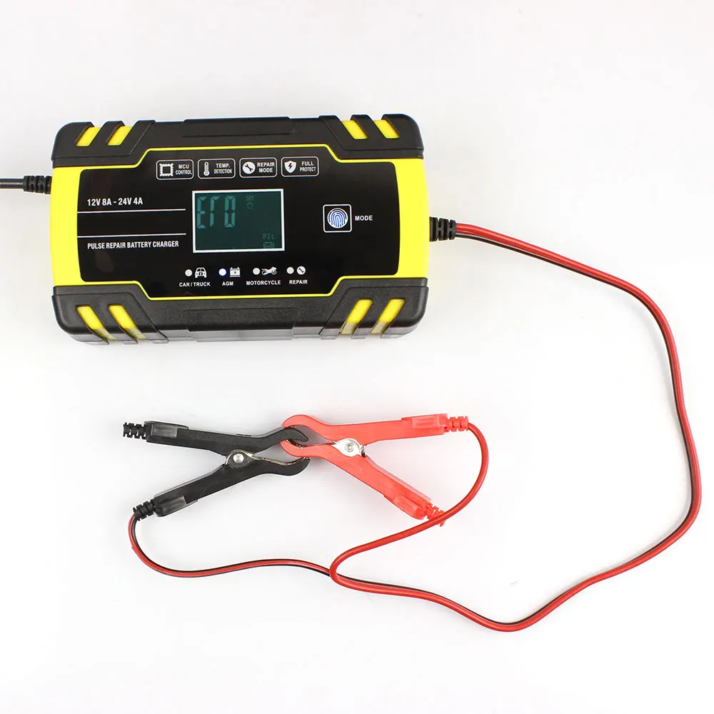 Автомобильное зарядное устройство 12/24V 8A power Pulse Repair charger s влажное сухое свинцово-Кислотное зарядное устройство s цифровой ЖК-дисплей
