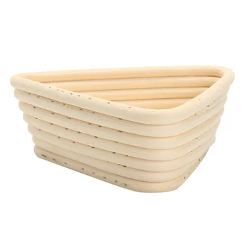 

Triangle Bread Basket Unbleached Natural Cane Baking Tool for Rising Round Crispy Crust Baked Bread Making Dough Shape Loaf Boul