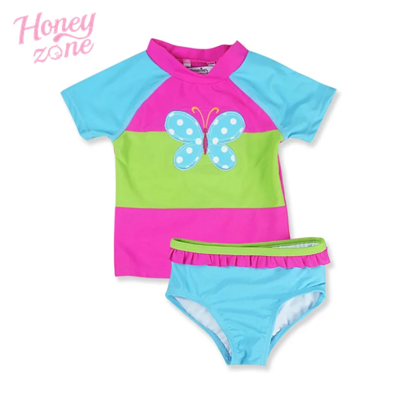 

honeyzone Girls Swimwear New 2017 Summer Style Bikini For Children Swimsuit Kids Tankini Bathing Suit Beachwear Newborn Swimsuit