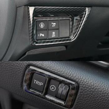 

2pcs Button Trim Carbon Fiber Style Car Black For Honda Accord 2018-20
