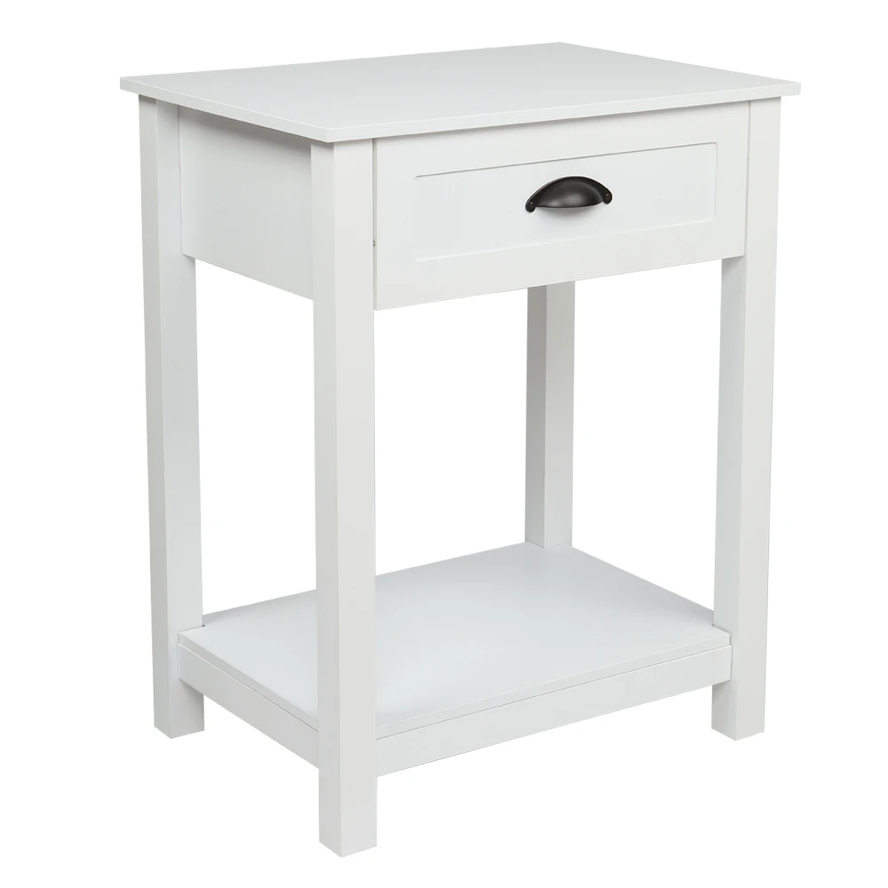 

FCH 1-Drawer Nightstand End Table side table White (56 x 40 x 70)cm