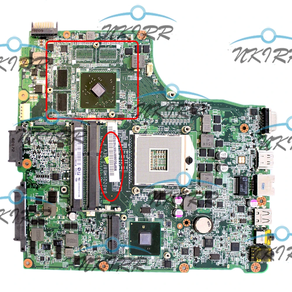 

DA0ZQ1MB8D0 DA0ZQ1MB8F0 MBPSG06001 MBPSM06001 HD5470 512M DDR3 Motherboard for Aspire TimelineX 4820 4820T 4820TG