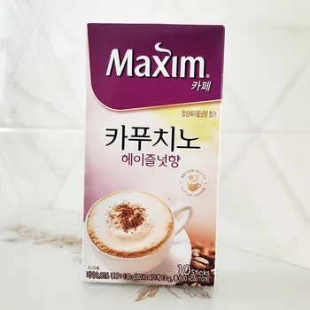 

South Korea imported Maxim CMAI cappuccino foam coffee wholesale hazelnut flavor