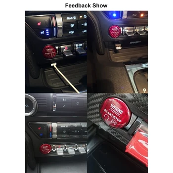 

Car Engine Start/Stop Carbon Fiber Switch Button Cover Decoration Covers for Ford Mustang 2015+
