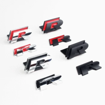 

XCCPJ 3D Metal Logo VW Sports R Rline Chinese Grid Label Is Suitable for Volks wagen New Magotan CC Golf 6 Passat 3D Labeling