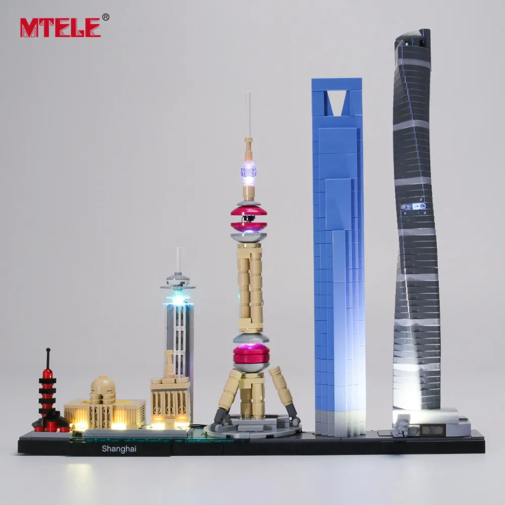 

MTELE Brand LED Light Up Kit For Architecture Shanghai Lighting Set Compatile With 21039 (NOT Include The Model)