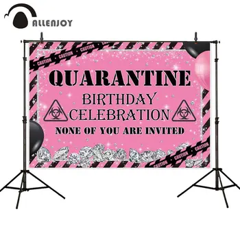 

Allenjoy Quarantine Birthday Party Photography Backdrop Victoria Secret Diamond Banner Decor Pink Poly Background PhotoPhone