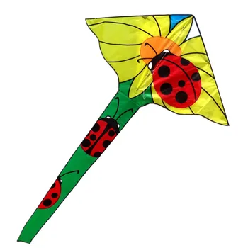 

free shipping high quality ladybug kite 10pcs/lot children kite octopus kite with kite line weifang kite surfing outdoor toys
