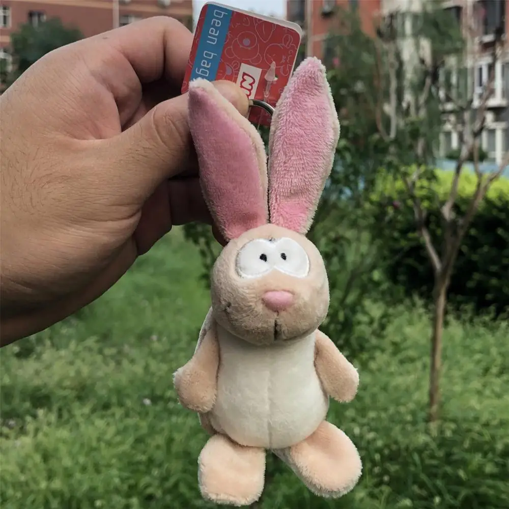 5 шт. фиолетовый шарф кролик коричневый кролик игрушка чучела кулон плюшевый брелок, брелок для ключей кукла подарок