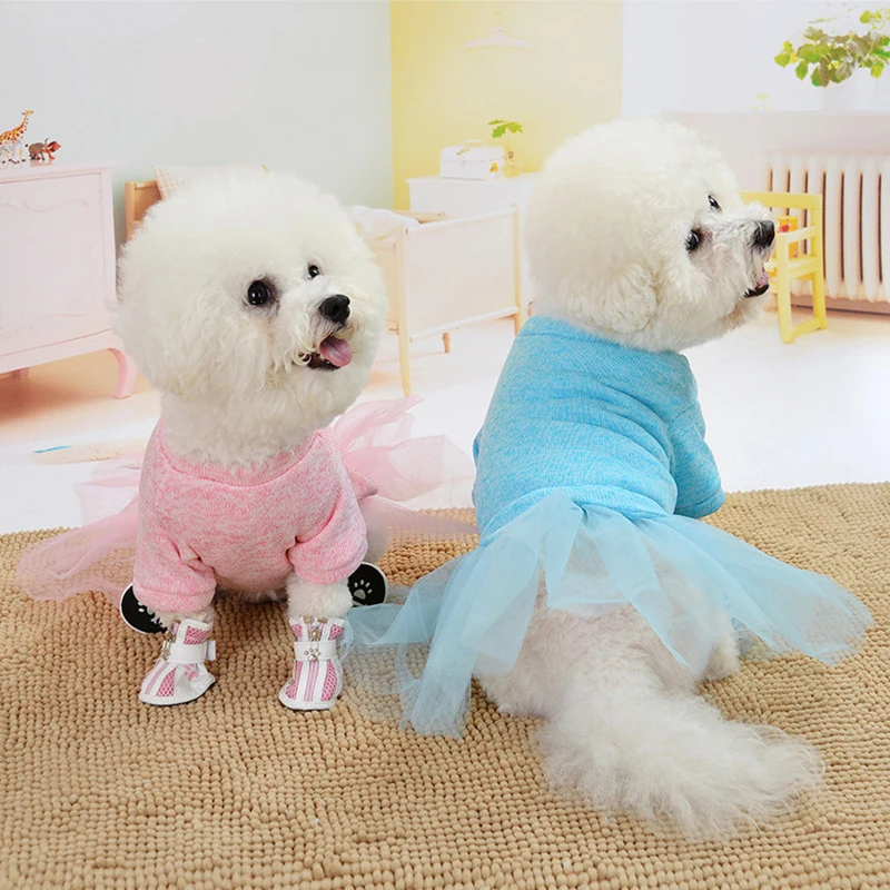 Платье принцессы собак для собак, свадебная юбка, зимняя теплая одежда для собак, одежда для собак, вечерние платья для питомцев, чихуахуа, йоркширский