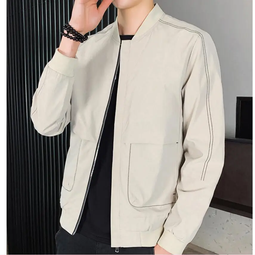 Brand Clothing Men's Spring High Quality Station Collar Jackets/Male Slim Fit Loose Leisure Coat/Man Fashion Jackets S-4XL