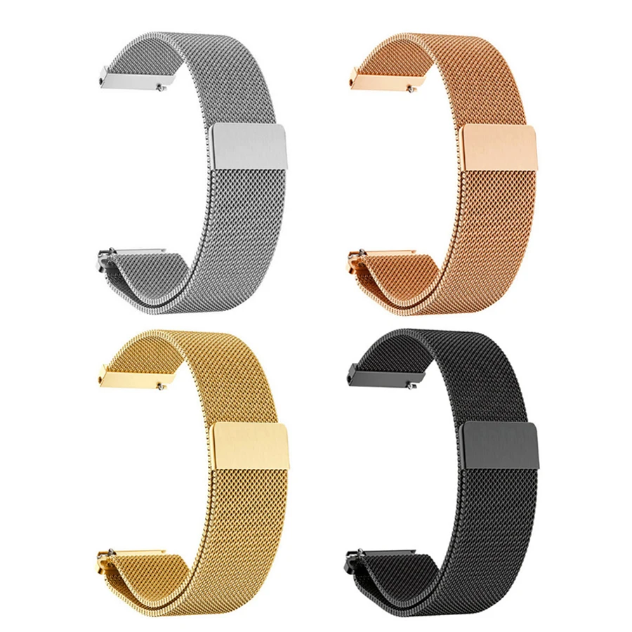 Для Amazfit GTS ремешок Миланская Магнитная Петля Браслет из нержавеющей стали для Xiaomi Huami Amazfit Bip/GTR 42 мм металлический ремешок для часов 20 мм