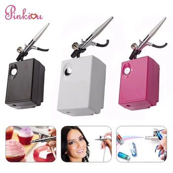 

Airbrush Makeup Kit Mini Air Compressor Single Action Set For Body Paint Makeup Craft Toy Models Airbrush Cake Temporary Tattoo
