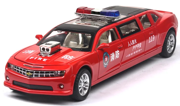 Удлиненная 1:32 литая под давлением Модель автомобиля игрушки растягивающийся лимузин с вытягиванием назад звуковой светильник для детей игрушки - Цвет: J