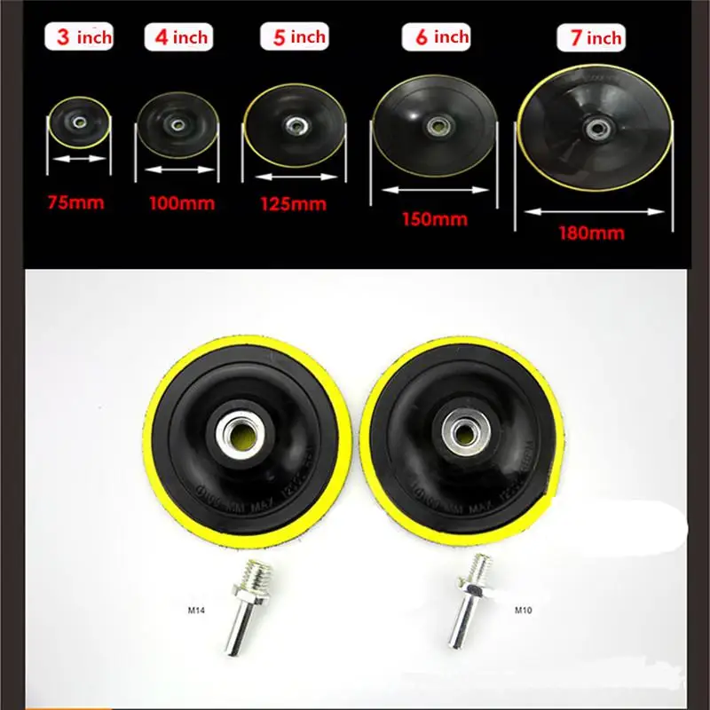

Car Wax Polishing Buffing Pad Backing Plate Hooking Looping Grinding Machine Self-adhesive Auto Polishing Machine Tool M14 M10