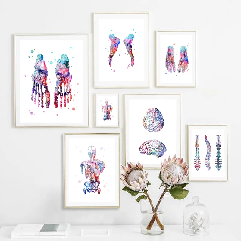 

Anatomy Skeleton Feet Bones Clinic Wall Art Canvas Painting Print Nordic Posters and Prints Wall Pictures Doctor's Office Decor