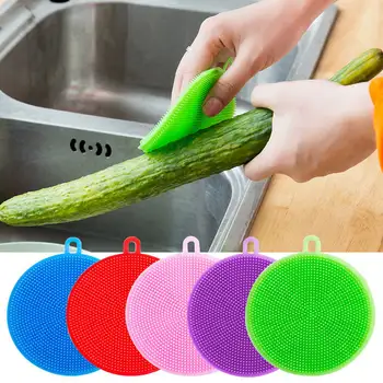 

Creative silicone washing bowl brush cleaning multi-functional wash cloth dirty washing pot brush cleaning rag insulation mat