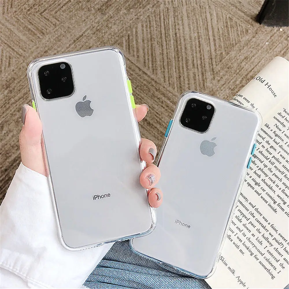 Lovebay для iPhone 11 чехол прозрачный контрастный цвет для iPhone 7 8 6 6s Plus X XR XS Max 11 Pro силиконовый чехол для телефона мягкий чехол