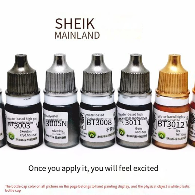 모델 착색 안료 금속 컬러 펜 페인팅, 핸드 세이프 수성 밝은 페인팅, GUNPLA DIY SM 3000-3053 5ML