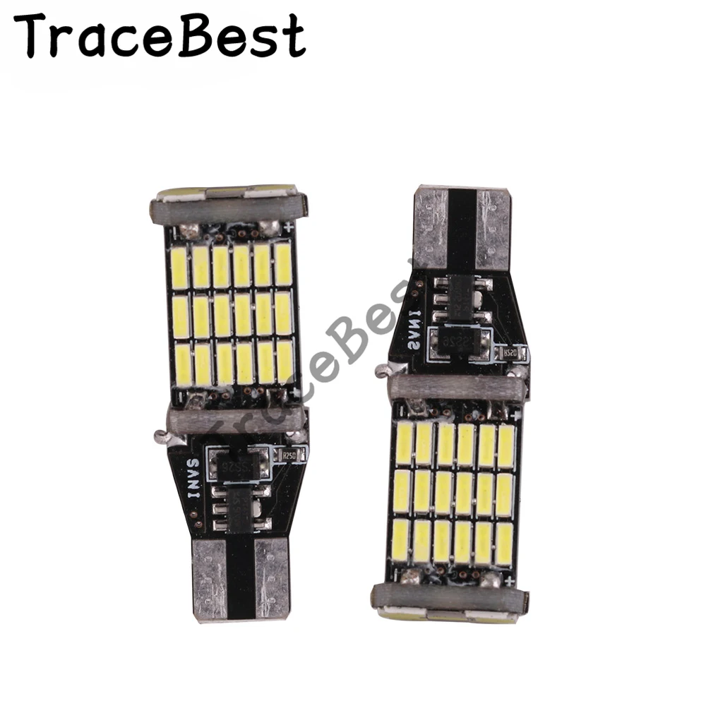 2 шт. белые Can шины без Ошибок T10 W5W 45 светодиодный ные лампы 4014 SMD