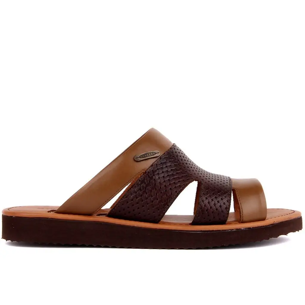 

Sail Lakers-Tan Leather Men 'S Outdoor Slipper