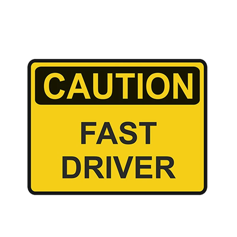 

Car Sticker Waterproof Warning Fast Driver Decals Dangerous Motorcyclist Street Car Decoration, ZWW0714, 13cm*9.7cm