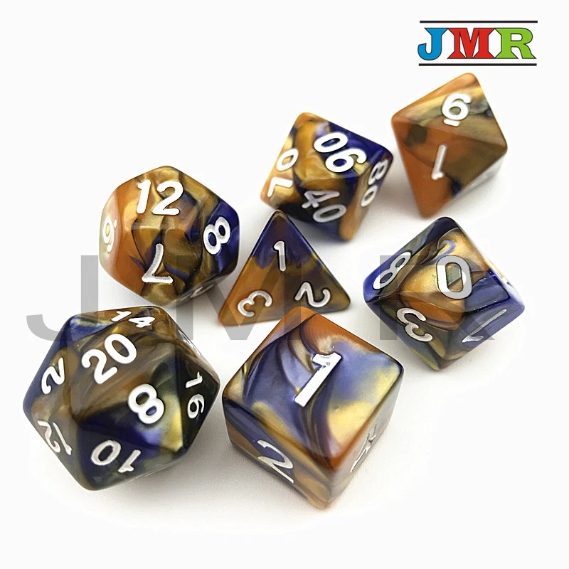 Желтый X фиолетовый цвет с белым номером игра для DND различные цвета эффект Rpg