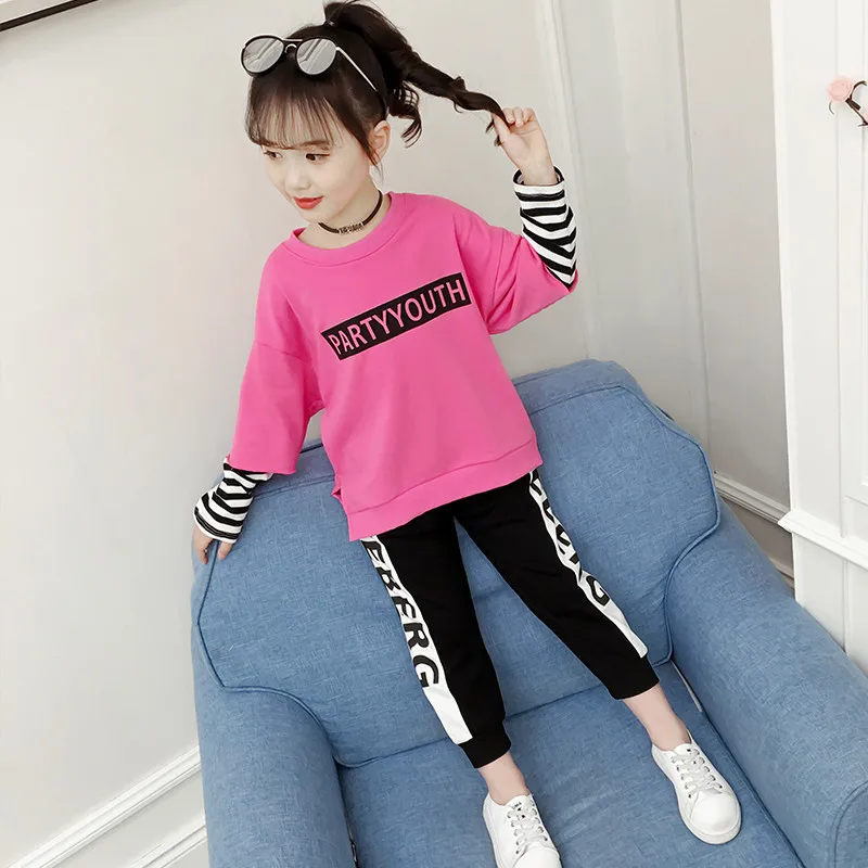 

CHILDREN'S Sweater Two-Piece Set Children Cotton Korean-style Hoodie Suit Fashion-2020 Autumn New Style Sports Set