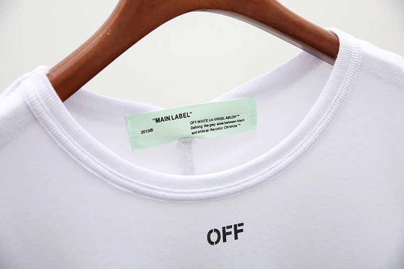 3M предупреждающая линия стрелка 19ss Off-White Мужская/женская унисекс Мода пара влюбленных моделей хлопок Повседневная круглый вырез короткий рукав Футболка