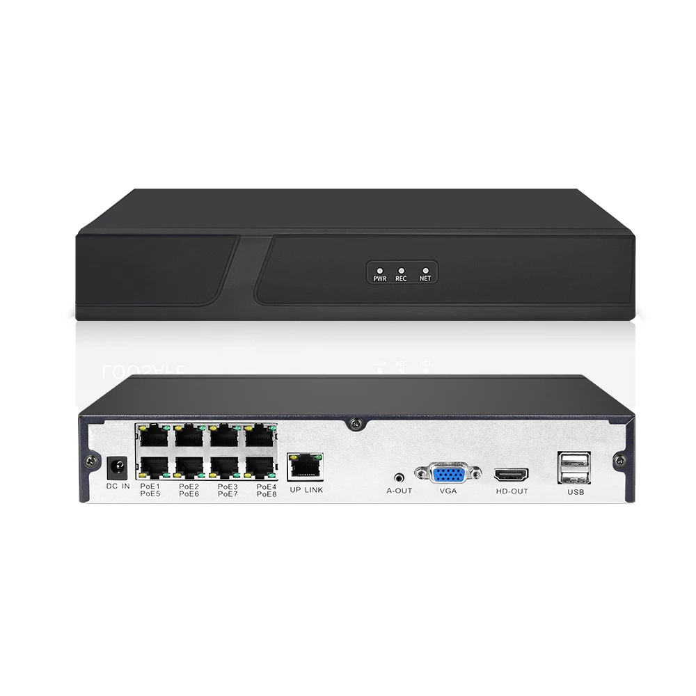 Сетевой видеорегистратор H.265 4 канала/8 каналов 5 Мп/1080P PoE 48 В NVR для IP-камер HD ONVIF 3 Мп