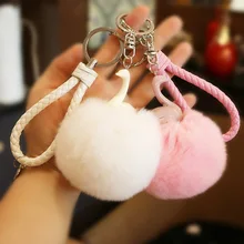 Креативные брелки для ключей из мультфильма пушистые шаровые брелки для ключей "Животные" брелок для автомобиля Милая женская сумка Подвеска студенческий подарок