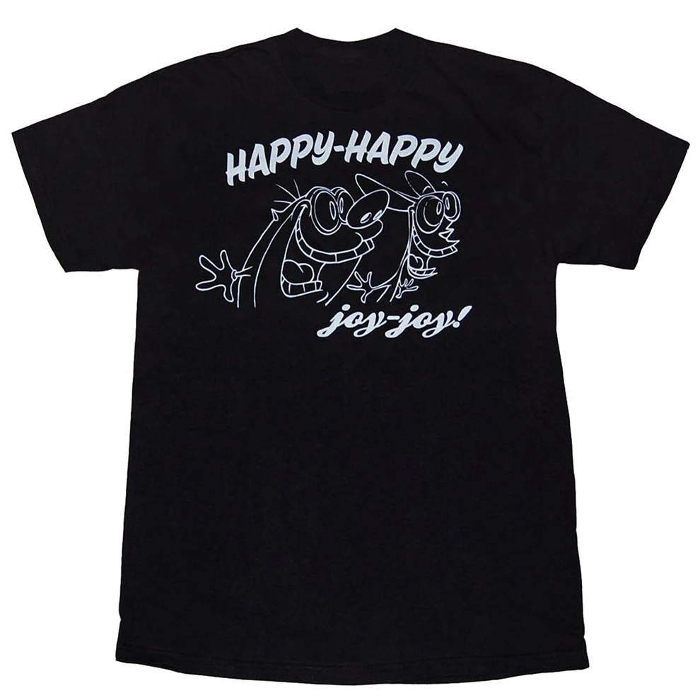 Ren And Stimpy Oh Joy T-Shirt Harajuku Tee Shirt | Мужская одежда