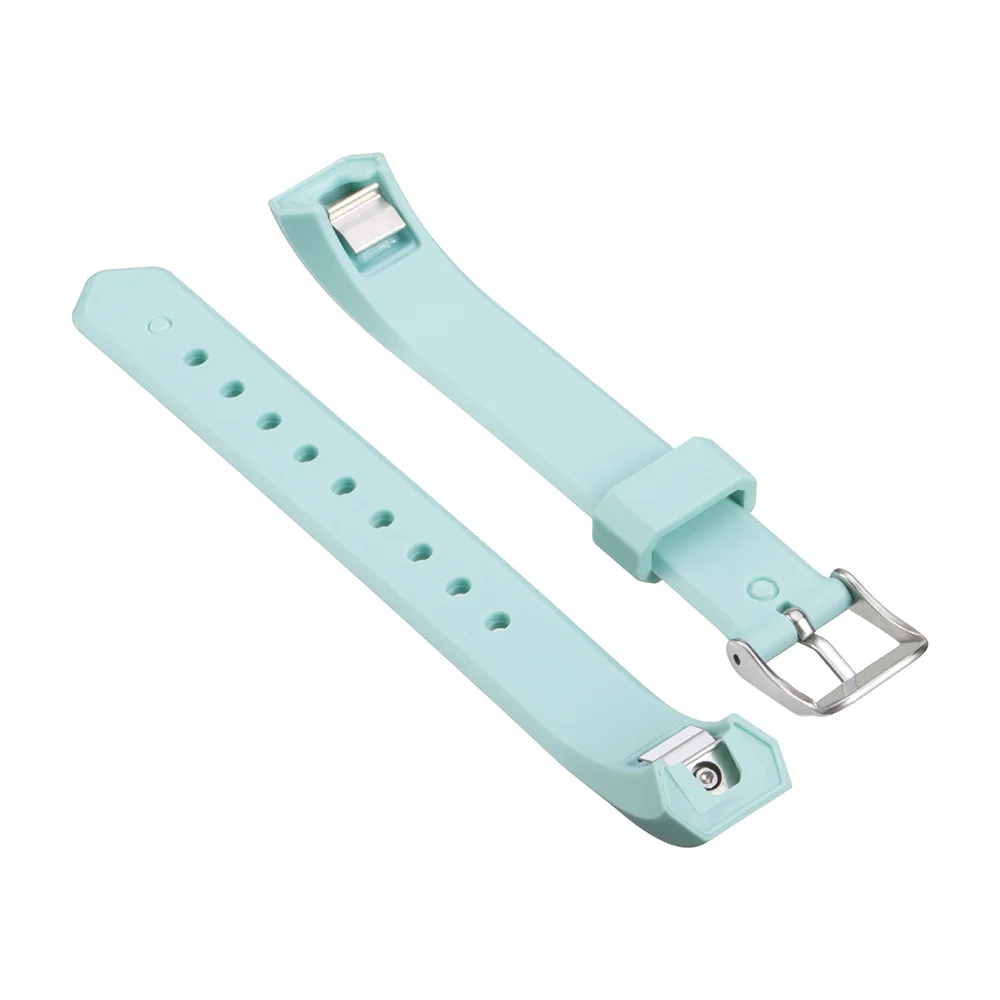 Спортивные повязки саржа для Fitbit Alta/Alta HR Ace полосы Смарт сменные браслеты с металлической Защитная Пряжка для женщин и мужчин - Цвет: 天空蓝