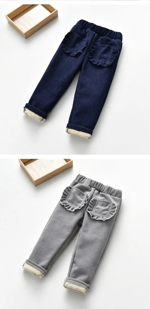 Теплые штаны для девочек зимние детские модные хлопковые плотные бархатные брюки для маленьких девочек, детская одежда на день рождения Одежда для девочек leegings