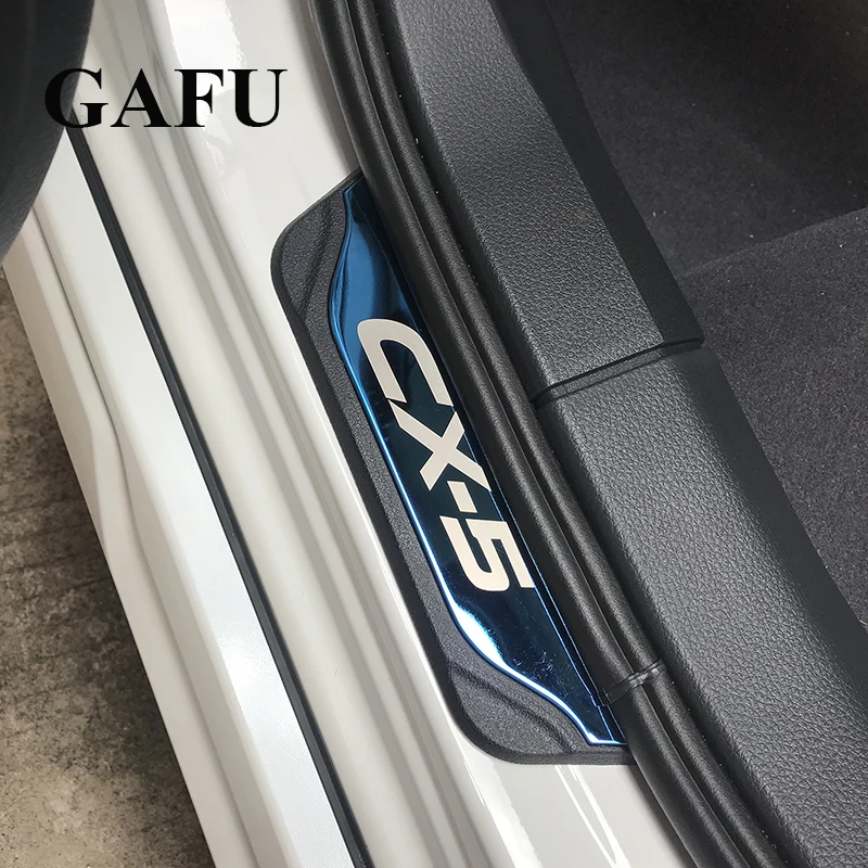 Накладки на пороги автомобиля из нержавеющей стали для Mazda cx5 2019 2020 2014