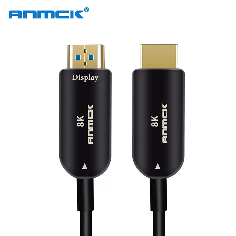 

Anmck 8K HDMI Cable 2.1 Optical Fiber Cable Gold Plated 120Hz 48Gbps 3M 5M 10M 20M 30M 50M 100M HDMI Cord 4:4:4 For 8K Monitor