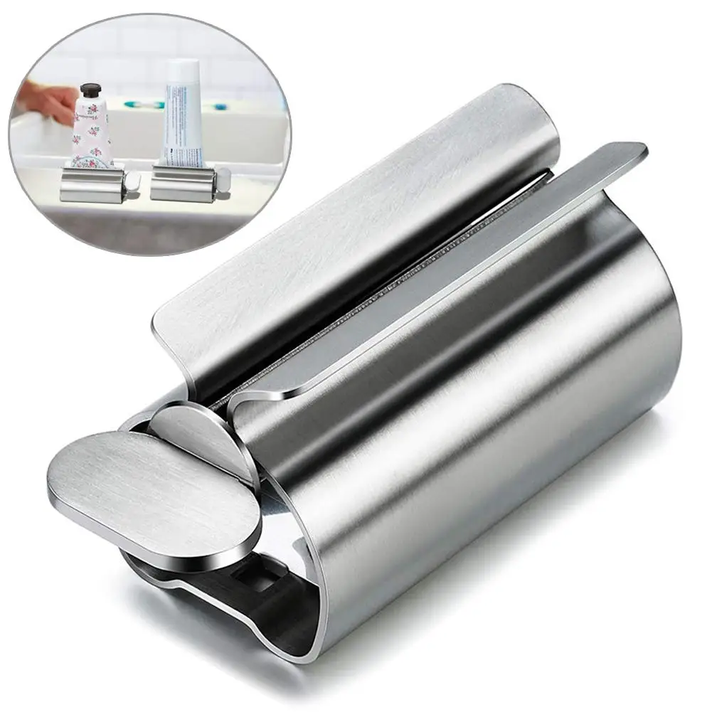 

Newest Toothpaste Tube Squeezer Toothpaste Roller Stainless Steel Labor Saving Toothpaste Tube Wringer